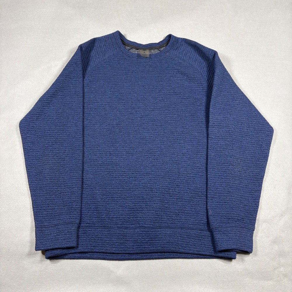 VRST Recharge Lunar Crewneck Pullover Blue Textured Mens Size M Athletic
